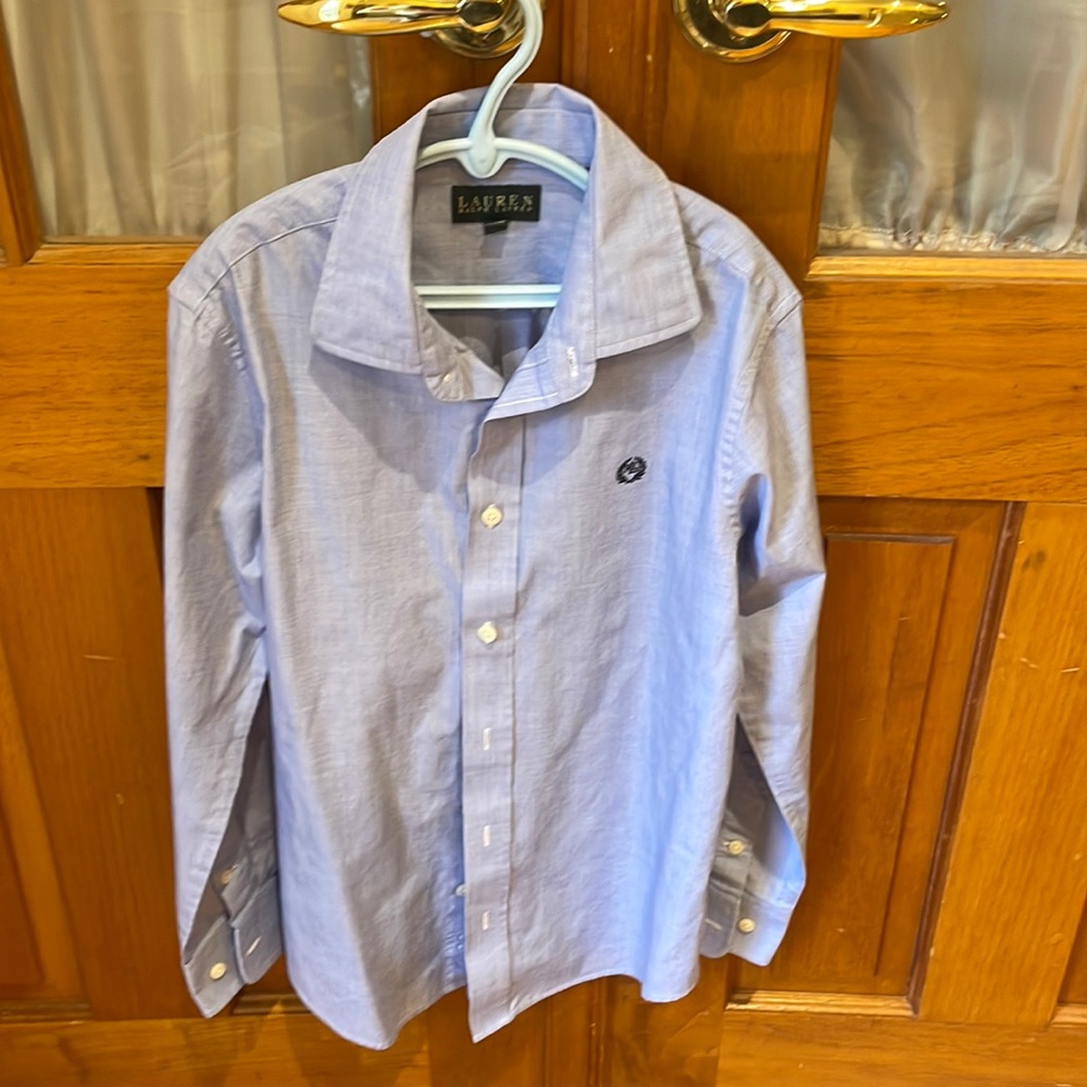 Lauren by Ralph Lauren boys blue dress shirt size 12